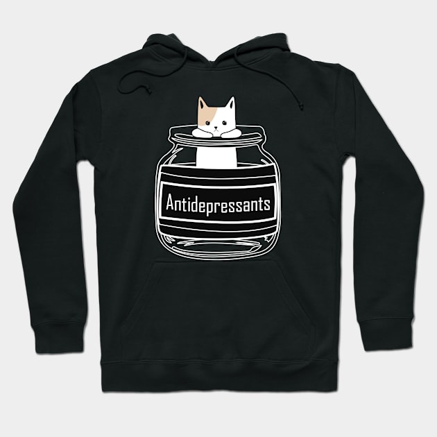 Antidepressants Cat Hoodie by Vendaval